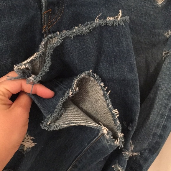 RARE LEVI’S 501 CT Plus Thrashed & Distressed Raw Hem SZ: 32 (12) - Picture 6 of 10